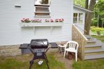 Gas grill is available for use